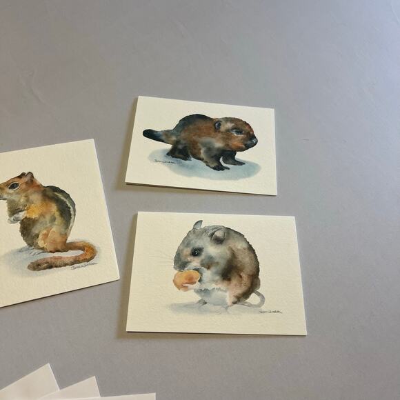 SW fine art set of blank animal print cards - Picture 3 of 9